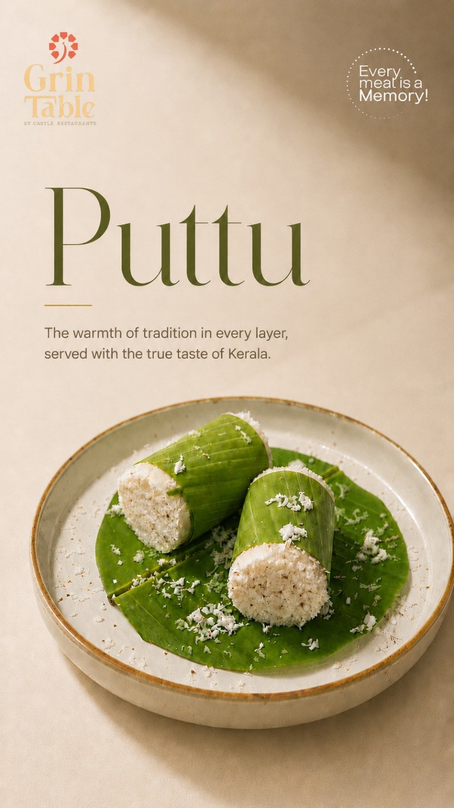Traditional Puttu Culinary